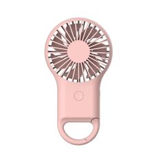 Handheld Pocket Mini Small Fan Portable Charging Outdoor USB Fan With 7 Color Light(Pink)