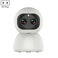 YT48 HD Wireless Indoor Network Shaking Head Binocular Camera, Support Motion Detection & Infrared Night Vision & Micro SD Card, EU Plug