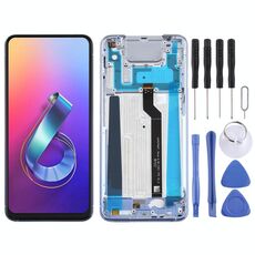 OEM LCD Screen for Asus Zenfone 6 ZS630KL I01WD Digitizer Full Assembly with Frame（Silver)