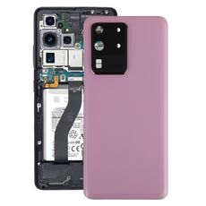 Cover posteriore batteria per Samsung Galaxy S20 Ultra con copriobiettivo fotocamera (rosa)