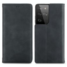 Per Samsung Galaxy S21 Ultra retrò Skin Self Business Business Business Geator Horizontal Custodia in pelle flip con supporto e carte Slot & Portafoglio e cornice fotografica (nero)