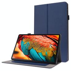 Per Lenovo Tab P11 PU PU in pelle PU a due pieghe Staffa in stile Anti caduta copertura protettiva con supporto biglietto da visita (blu)