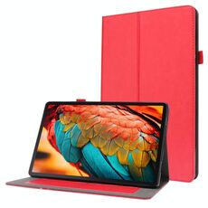 Per Lenovo Tab P11 PU PU in pelle PU a due folli staffa in stile Anti caduta copertura protettiva con copertina con supporto biglietto da visita (rosso)