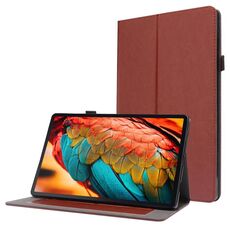 Per Lenovo Tab P11 PU PU in pelle PU a due folli staffa in stile Anti caduta copertura protettiva con porta biglietti da visita (marrone)