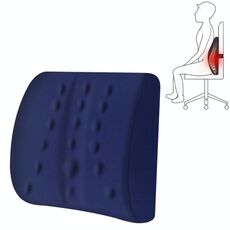 Cuscino lombare ufficio cuscino di maternità cuscino auto lombare memory foam cuscino lombare, stile: standard (blu)