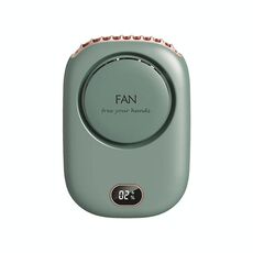 DQ203 Lazy Hanging Neck Fan USB Mini Desktop Large Wind Fan(Green)