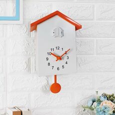T60 Cuckoo Clock The Bird Reports On The Hour Clock, Colour: Orange Top