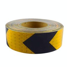 PVC Crystal Color Arrow Reflective Film Truck Film Autoadesivi nastro di avvertimento 5cm x 25m (giallo nero)