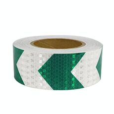 PVC Crystal Color Arrow Arrow Riflettent Film Truck Film Autoadesivi nastro di avvertimento 5cm x 25m (verde bianco)