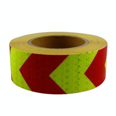 PVC Crystal Color Arrow Reflective Film Truck Film Adesivi nastro di avvertimento 5cm x 25m (fluorescente verde rosso)