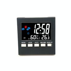 2159 Temperatura della famiglia e umidità Display Allarme Sveglia Sveglia elettronica Digital Display multi-funzione Screen a colori Orologio (nero)