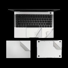 Coperchio superiore del computer JRC 4 in 1 + coperchio inferiore + Autoadesivo di supporto completo + Autoadesivo touch Pellicola Notebook Shell Shell Pellicola protettiva per Huawei Matebook X Pro 2019/2020 (Argento)