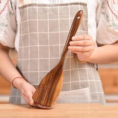 Pala antiaderente in legno pala da cucina in teak pentola da cucina pala da tavola curva