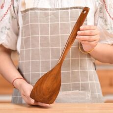 Pala da cucina in legno antiaderente in teak in teak pentola per pala da tavola addensata obliqua