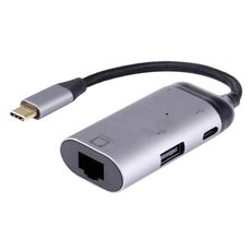 Tipo-C / USB-C maschio a RJ45 Femmina + Type-C / USB-C Femmina + USB Adattatore femmina convertitore