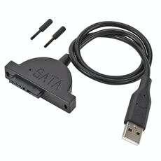 SLIM SATA 13 Pin Femmina a USB 2.0 Adattatore Adattatore Cavo convertitore per laptop DVD dispari DVD DVD Drive ottico, lunghezza del cavo: circa 45 cm