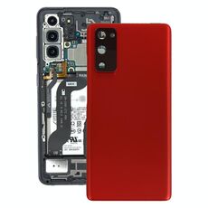 Cover posteriore batteria per Samsung Galaxy S20 FE con copriobiettivo fotocamera (rosso)