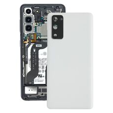 Cover posteriore batteria per Samsung Galaxy S20 FE con copriobiettivo fotocamera (argento)