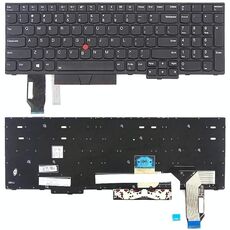 Tastiera della versione statunitense per Lenovo ThinkPad E580 E585 E590 E595 T590 P53S L580 L590 P52 P72 P53 P73 (nero)