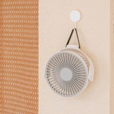 F35 Mini Ventilatore da soffitto elettrico per il desktop USB regolabile USB, controllo 4 velocità (bianco)