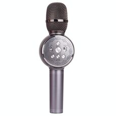 K2 Bluetooth 5.0 Karaoke Live Colorful Lights Wireless Bluetooth Microfono (Grigio)