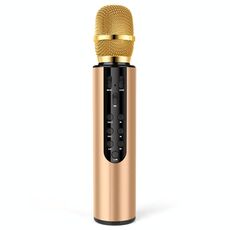 K3 Bluetooth 5.0 Karaoke Live Stereo Sound Bluetooth Bluetooth Microfono condensatore (oro)