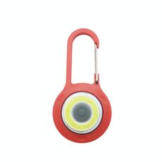 3 Pz Mini moschettone Cob Torcia elettrica portachiavi portatile portatile da esterno notturno luce di pesca leggera casuale consegna colore (rosso)