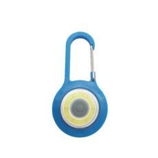 3 Pz Mini moschettone Cob Torcia elettrica portachiavi portatile portatile da esterno notturno luce di pesca leggera casuale consegna colore (blu)