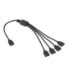 Cavo di estensione di raffreddamento a 3 pin 5V da 1 a 4 scheda madre Aura RGB per ASUS (nero)