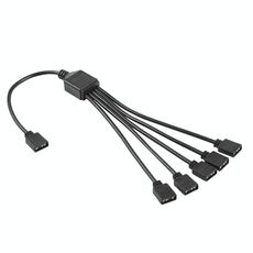Cavo di estensione di raffreddamento a 3 pin 5V da 1 a 5 scheda madre Aura RGB per ASUS (nero)