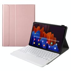 A970 Tastiera Bluetooth rimovibile Ultrathin Ultrathin Horizontal Custodia in pelle flip per Samsung Galaxy Tab S7 FE T730 / T736 / S7 + T970 / T975 / T976 (oro rosa)