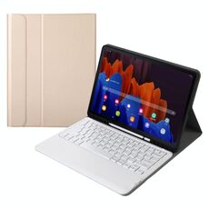 A970B Tastiera Bluetooth Bluetooth A970B Ultrathin Horizontal Custodia in pelle flip con slot a penna per Samsung Galaxy Tab S7 FE T730 / T736 / S7 + T970 / T975 / T976 (oro)