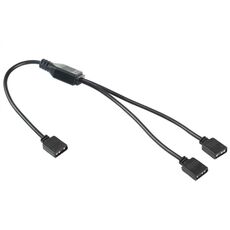 Cavo di estensione di raffreddamento a 3 pin 5V da 1 a 2 scheda madre Aura RGB per ASUS (nero)