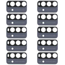 10 PCS Obiettivo per fotocamera posteriore per Xiaomi Redmi Nota 9 4G M2010J19SC (nero)