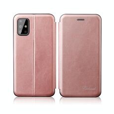 Per Samsung Galaxy S21 Ultra 5G Custodia in pelle magnetica trama retrò con slot e supporto per carte (oro rosa)