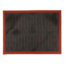Tappetino in fibra di vetro in fibra di vetro ad alta temperatura cavata antiaderente in fibra di vetro traspirante, specifica: 18 giro 40x30cm angolo retto