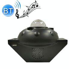 SC522-01 USB Bluetooth Musica Filigrana Cielo stellato Proiezione Luce LED Luce da palcoscenico Luce notturna (Nero)