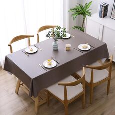140x140cm Colore solido PVC impermeabile a prova di olio impermeabile e bovatta a prova di olio (marrone)