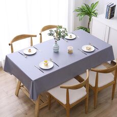 Tovaglia a prova di olio impermeabile in PVC in PVC 140x140cm a prova di olio (grigio chiaro)