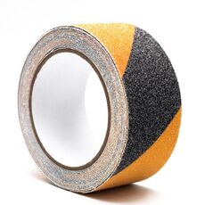 4 pezzi Sands Anti-slip Tastro Attacco a terra Sticking Linea Scala resistente all'usura Step Avvertimento Nastro Nero Giallo 5cm x 5m