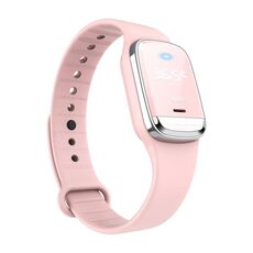 Braccialetto repellente per zanzare ad ultrasuoni all'aperto M20 con test di temperatura dell'orologio e del corpo (rosa)