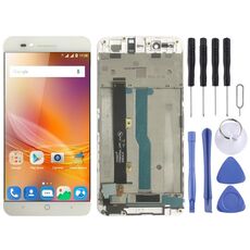 Schermo LCD OEM per ZTE Blade A610 / A610C / A612 Digitizer Assemblaggio completo con cornice (bianco)