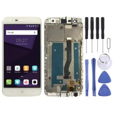 Schermo LCD OEM per ZTE Blade V8 Lite Digitizer Assemblaggio completo con cornice (bianco)