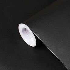 Carta da parati autoadesiva in tinta unita 0,6x3 m PVC addensato con colla Adesivi per asilo per bambini in tinta unita (nero Y801)