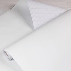 Carta da parati autoadesiva semplice da 0,6x3 m PVC addensato con colla Adesivi per asilo per bambini in tinta unita (bianco Y802)