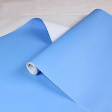 Carta da parati autoadesiva in tinta unita 0,6x3 m PVC addensato con colla Adesivi per asilo per bambini in tinta unita (Azzurro cielo Y813)