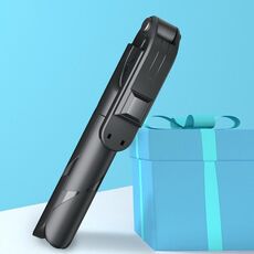 2 PCS No Bluetooth Black XT02 360-Gradi Ruotatore multi-funzione Multi-Function Retract Phone Selfie Selfy Stick to Shoot Live TV DRAMA Treppiede