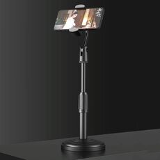 4 PCS Desktop Stand Phone Mobile Tablet Live Broadcast Stand Telescopic Disc Stand, Colore: nero