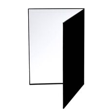 2 PCS 3-in-1 Scheda riflettente Bianco + Nero + Silver Silver A4 Pieghevole Pieghevole Pendio Diffusore