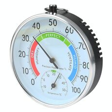 Mini tempometro per l'igrometro da esterno a forma di orologio a forma di clock a forma di orologio con anello appeso (colore)